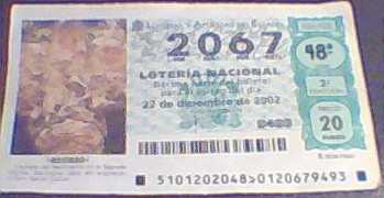 Foto: Proposta di vendita Biglietto da concerti DECIMO DE LOTERIA CON ERROR - BILLETES Y BONOS