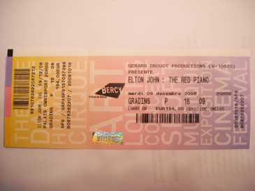Foto: Proposta di vendita Biglietto da concerti ELTON JOHN - PARIS BERCY