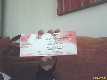 Foto: Proposta di vendita Biglietto da concerti JHONNY HALLYDAY - ZENITH ST ETIENNE
