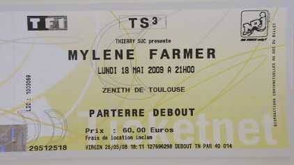 Foto: Proposta di vendita Biglietti di concerti CONCERT MYLENE FARMER - ZENITH DE TOULOUSE LUNDI 18 MAI 2009