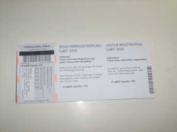 Foto: Proposta di vendita Biglietti e buoni CEBIT - 2009 - HANNOVER