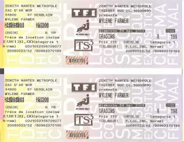 Foto: Proposta di vendita Biglietti di concerti CONCERT DE MYLENE FARMER - ZENITH DE NANTES