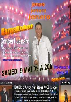 Foto: Proposta di vendita Biglietti di concerti CONCERT JENARO & FABIAN LAUMONT 9 MAI 09 A 20H - LE KARASKOBAR