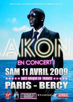 Foto: Proposta di vendita Biglietto da concerti PLACE CONCERT AKON 11 AVRIL 2009 DATE UNIQUE EN FR - PALAIS OMNISPORTS DE PARIS BERCY