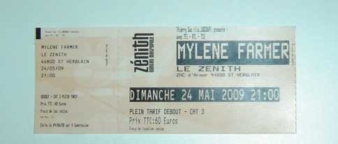 Foto: Proposta di vendita Biglietto da concerti MYLENE FARMER - NANTES