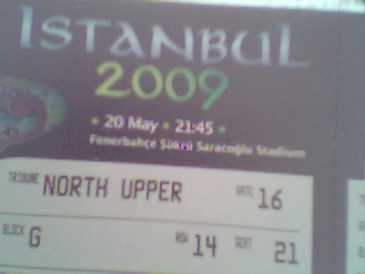 Foto: Proposta di vendita Biglietto da avvenimento sportiva FINAL UEFA - ISTAMBUL