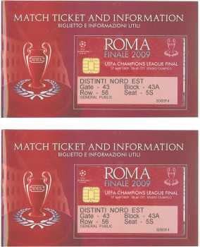 Foto: Proposta di vendita Biglietti di avvenimenti sportivi SERGIO - ROMMA 27 MAGGIO 2009