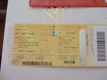 Foto: Proposta di vendita Biglietto da concerti CONCERTO U2 08/07/2009 1A FILA ARANCIO - MILANO