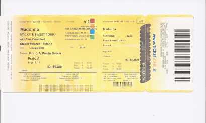 Foto: Proposta di vendita Biglietti di concerti STICKY & SWEET TOUR - MILANO