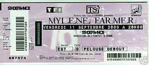 Foto: Proposta di vendita Biglietto da concerti CONCERT MYLENE FARMER - STADE DE FRANCE - PARIS