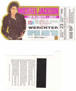 Foto: Proposta di vendita Biglietto da concerti CONCIERTO MICHAEL JACKSON - LOND 1988
