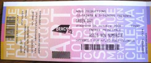 Foto: Proposta di vendita Biglietti di concerti GREEN DAY A BERCI - PARIS