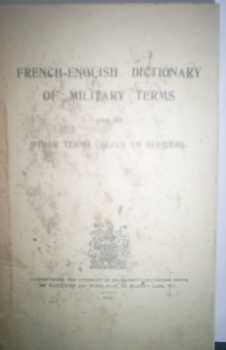 Foto: Proposta di vendita Medaglia / idistintiva / oggetto militara DICTIONNAIRE DE TERMES MILITAIRES - Tra il 1917 e il 1939