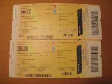 Foto: Proposta di vendita Biglietti di concerti CONCERTO MUSE @SAN SIRO, 8 GIUGNO 2010 - MILANO