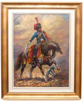 Foto: Proposta di vendita Dipinto a olio L'USSARO DELLA GUARDIA - Contemporaneo