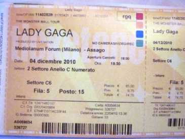 Foto: Proposta di vendita Biglietti di concerti LADY GAGA - MILANO