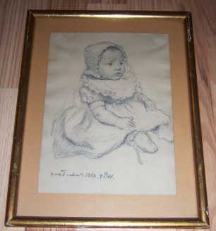 Foto: Proposta di vendita Disegno KINDERPORTRAIT VON CARL FISCHER 1913 - XX secolo