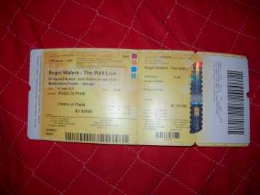 Foto: Proposta di vendita Biglietto da concerti VENDO BIGLIETTO CONCERTO ROGER WATERS 4 LUGLIO - P - MILANO (FORUM DI ASSAGO)