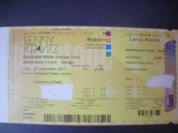 Foto: Proposta di vendita Biglietti di concerti CONCERTO LENNY KRAVITZ- PARTERRE- 21 NOV- ASSAGO ( - VIA GIUSEPPE DI VITTORIO, 6 - ASSAGO (MI)