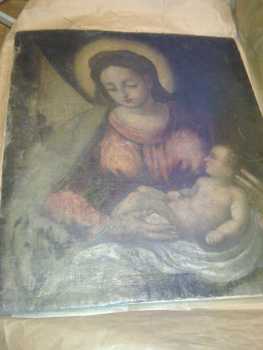 Foto: Proposta di vendita Dipinto a olio MADONNA CON BAMBINO - XIX secolo