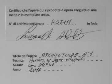 Foto: Proposta di vendita Acrilico LANZARETTI / ARCHITETTURE N. 1 / ACRILICO SU LEGNO - Contemporaneo