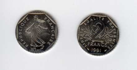 Foto: Proposta di vendita Monete 2 FRANCS SEMEUSE 1991