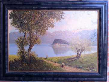 Foto: Proposta di vendita Dipinto a olio VEDUTA LAGO DI COMO - XIX secolo