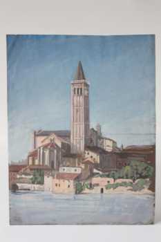 Foto: Proposta di vendita 3 Acquerelli - pitture a guazzi VERONA SANT'ANASTASIA - XX secolo