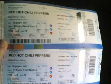 Foto: Proposta di vendita Biglietti di concerti RED HOT CHILI PEPPERS_UNICA TAPPA ITALIANA - UDINE