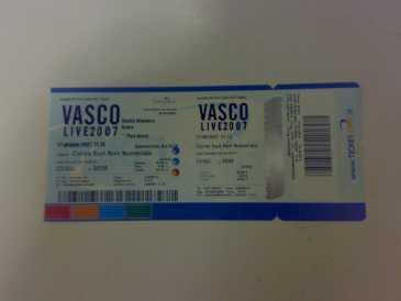 Foto: Proposta di vendita Biglietto da concerti CONCERTO VASCO ROSSI ROMA 27 GIUGNO 2007 - ROMA STADIO OLIMPICO