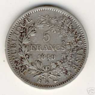 Foto: Proposta di vendita Monete PIECE 5 FRANC 1849
