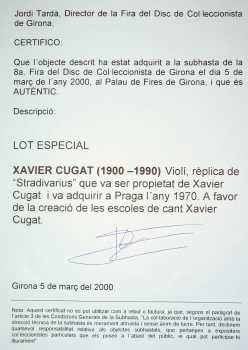 Foto: Proposta di vendita Violino REPLICA DE STRADIVARIUS - VIOLIN DE XAVIER CUGAT REPLICA DE STRADIVARIUS