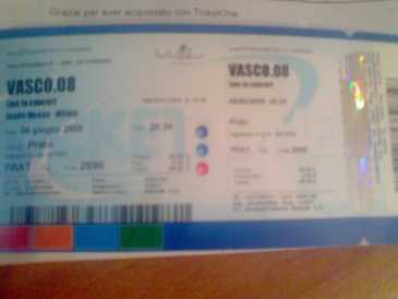 Foto: Proposta di vendita Biglietti di concerti CONCERTO VASCO ROSSI MILANO 6/6/08 - MILANO - SAN SIRO