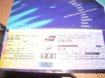 Foto: Proposta di vendita Biglietto da concerti CELINE DION 25 MAI 08 - PALAIS OMNISPORT DE PARIS