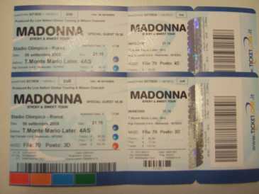 Foto: Proposta di vendita Biglietti di concerti VENDO 2 BIGLIETTI CONCERTO DI MADONNA - ROMA