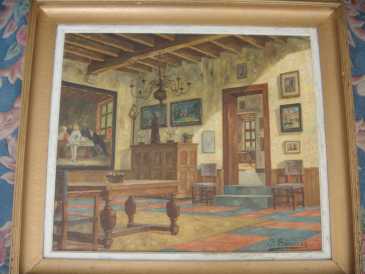 Foto: Proposta di vendita Dipinto a olio PEINTURE D'INTERIEUR - XX secolo